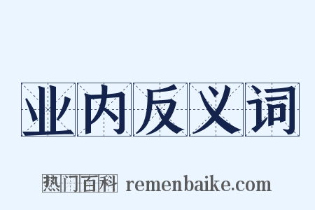 业内反义词是什么意思的图片